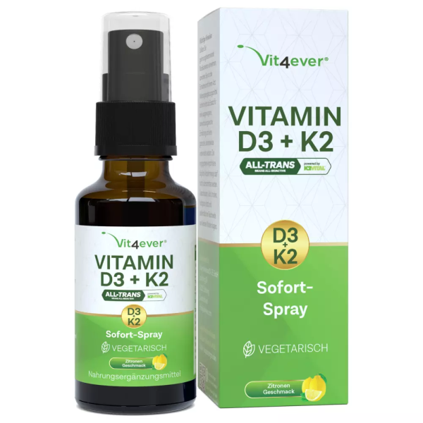 Vit4ever Vitamin D3 + K2 Sofort Spray Zitronengeschmack, 50ml
