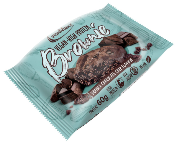 Ironmaxx Vegan Protein Brownie Double Chocolate, 60g