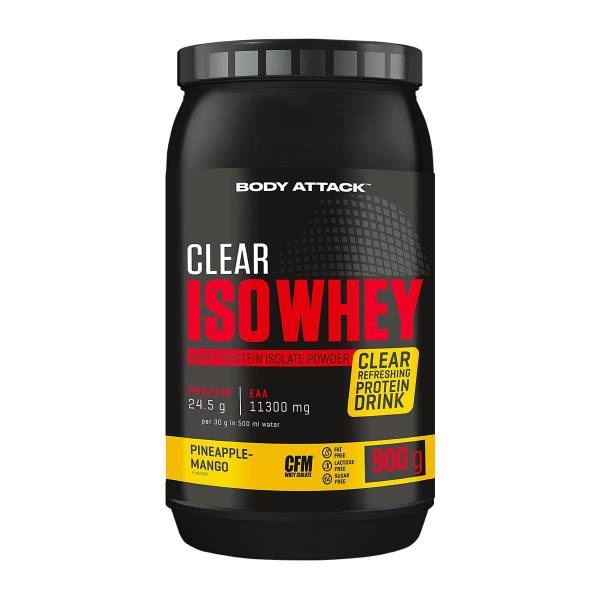 Body Attack Clear Iso-Whey, 900g MHD 30.06.2024