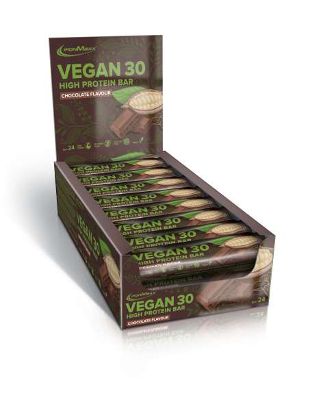 IronMaxx Vegan 30 High Protein Bar Proteinriegel, 24 x 35g