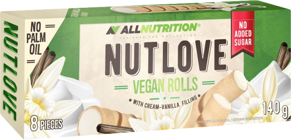 All Nutrition Nutlove Vegan Rolls Cream Vanilla, 140g