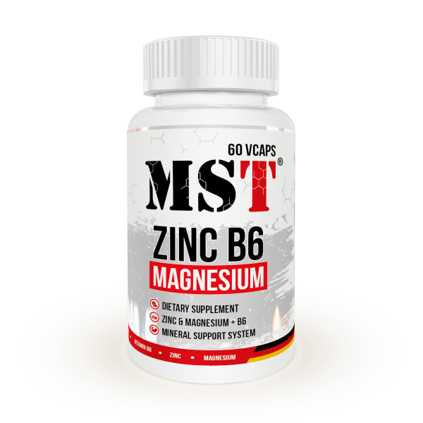 MST Nutrition ZMA Zinc + Magnesium + Vitamin B6, 60 Vcaps