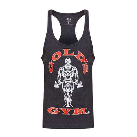 Golds Gym Classic Stringer Tank Top Charcoal Marl