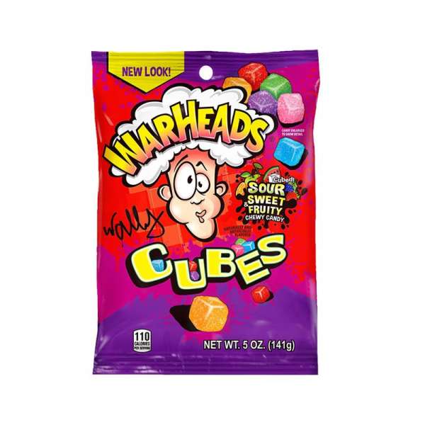 Impact Confections Warheads Sour Chewy Cubes, 141g