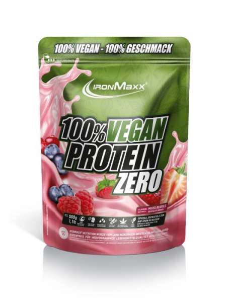 IronMaxx 100% Vegan Protein Zero, 500g MHD 31.10.2022