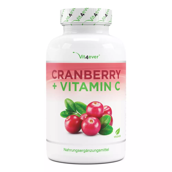Vit4ever Cranberry mit Vitamin C, 240 Kapseln MHD 31.07.2024