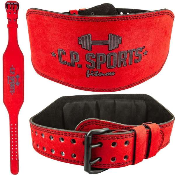 CP Sports Gewichthebergürtel Komfort Rot, 1 Stück