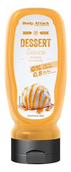 Body Attack Dessert Sauce Mango Flavour, 320ml
