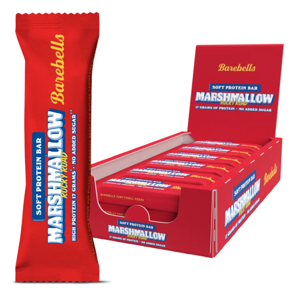 Barebells Marshmallow Rocky Road Soft Protein Bar Riegel-Box, 12x55g 