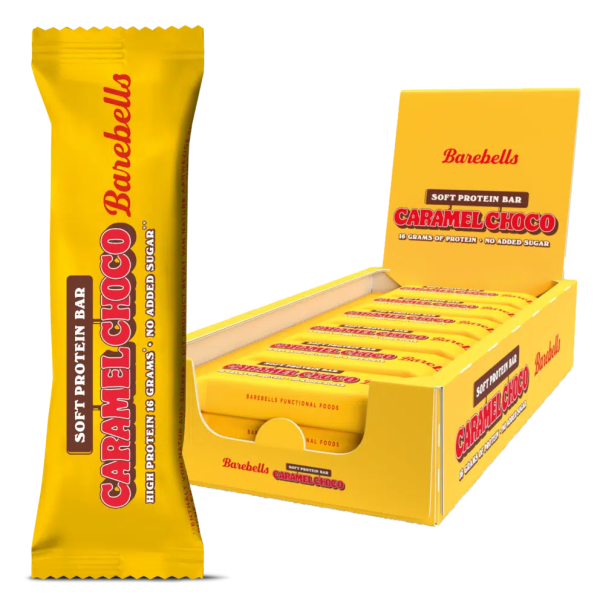 Barebells Caramel Choco Soft Protein Bar Riegel-Box, 12x55g