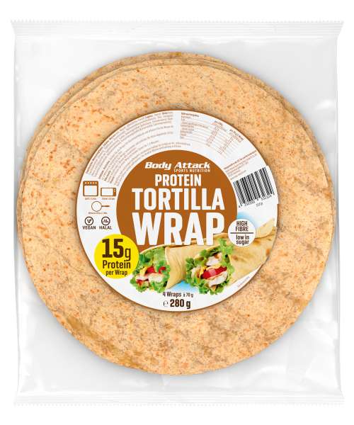 Body Attack Protein Tortilla Wraps, 280g