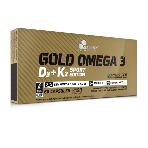 Olimp Gold Omega 3 D3 + K2 Sport Edition, 60 Kapseln