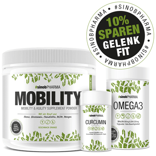 Sinob Pharma Gelenk Fit Aktiv Bundle (Mobility + Omega 3 + Curcumin)