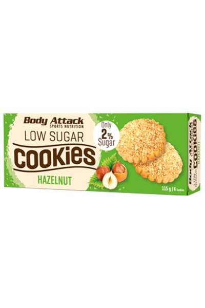 Body Attack Low Sugar Cookies, 115g
