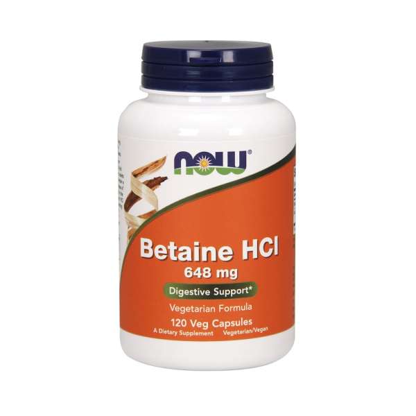 NOW Betaine HCL 648mg, 120 Kapseln