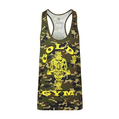 Golds Gym Classic Stringer Tank Top Camo Green