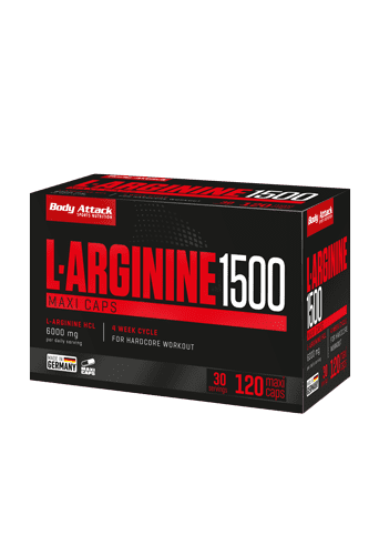 Body Attack L-Arginine  1500, 120 Maxi Caps